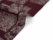 画像をギャラリービューアに読み込む, 洗える着物反物 男物 メンズ フルオーダー仕立て付き ワインレッド 石畳 男性・女性兼用 ちりめん地の幅広反物 袷・単衣・羽織に自分サイズお仕立て アンサンブルにも ポリエステル