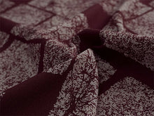 画像をギャラリービューアに読み込む, 洗える着物反物 男物 メンズ フルオーダー仕立て付き ワインレッド 石畳 男性・女性兼用 ちりめん地の幅広反物 袷・単衣・羽織に自分サイズお仕立て アンサンブルにも ポリエステル