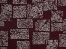 画像をギャラリービューアに読み込む, 洗える着物反物 男物 メンズ フルオーダー仕立て付き ワインレッド 石畳 男性・女性兼用 ちりめん地の幅広反物 袷・単衣・羽織に自分サイズお仕立て アンサンブルにも ポリエステル