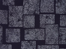 画像をギャラリービューアに読み込む, 洗える着物反物 男物 メンズ フルオーダー仕立て付き ネイビー 石畳 男性・女性兼用 ちりめん地の幅広反物 袷・単衣・羽織に自分サイズお仕立て アンサンブルにも ポリエステル