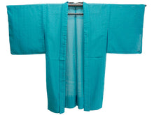 画像をギャラリービューアに読み込む, 洗える羽織 ピーコック 青緑 紋紗 ちりよけや春秋の防寒に、軽やかな紗の薄物コート お仕立て済み 長羽織 カジュアル 女性