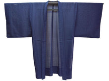 画像をギャラリービューアに読み込む, 洗える羽織 ネイビー 紋紗 ちりよけや春秋の防寒に、軽やかな紗の薄物コート お仕立て済み 長羽織 カジュアル 女性