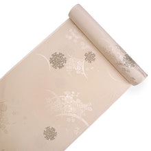 画像をギャラリービューアに読み込む, 長襦袢 洗える 反物 東レ シルック 綸子 ベージュ 雪輪 四季花地紋 フルオーダー 仕立て付き 女性 レディース 襦袢 長襦袢 和装 和服 きもの インナー おしゃれ TORAY sillook