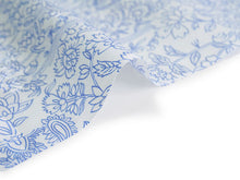 画像をギャラリービューアに読み込む, 長襦袢 洗える 反物 東レ シルック 綸子 ホワイト ブルー 更紗 四季花地紋 フルオーダー 仕立て付き 女性 レディース 襦袢 長襦袢 和装 和服 きもの インナー おしゃれ TORAY sillook