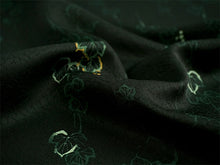 画像をギャラリービューアに読み込む, 洗える着物 小紋 反物 東レシルック フルオーダー仕立て付 ダークグリーン ぶどう ツタ 大久保信子流きもの ぴったり自分サイズにお仕立てで着姿きれい 袷も単衣もオールシーズン対応