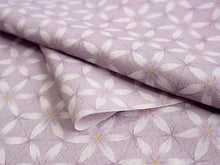 画像をギャラリービューアに読み込む, 洗える着物 小紋 反物 東レシルック フルオーダー仕立て付 パープル 亀甲 花 大久保信子流きもの ぴったり自分サイズにお仕立てで着姿きれい 袷も単衣もオールシーズン対応