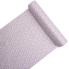 画像をギャラリービューアに読み込む, 洗える着物 小紋 反物 東レシルック フルオーダー仕立て付 パープル 亀甲 花 大久保信子流きもの ぴったり自分サイズにお仕立てで着姿きれい 袷も単衣もオールシーズン対応