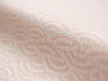 画像をギャラリービューアに読み込む, 洗える着物 小紋 反物 東レシルック フルオーダー仕立て付 ピンク 波 大久保信子流きもの ぴったり自分サイズにお仕立てで着姿きれい 袷も単衣もオールシーズン対応