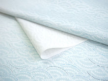 画像をギャラリービューアに読み込む, 洗える着物 小紋 反物 東レシルック フルオーダー仕立て付 ブルー 波 大久保信子流きもの ぴったり自分サイズにお仕立てで着姿きれい 袷も単衣もオールシーズン対応