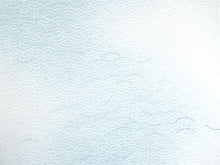 画像をギャラリービューアに読み込む, 洗える着物 小紋 反物 東レシルック フルオーダー仕立て付 ブルー 波 大久保信子流きもの ぴったり自分サイズにお仕立てで着姿きれい 袷も単衣もオールシーズン対応