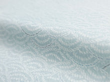 画像をギャラリービューアに読み込む, 洗える着物 小紋 反物 東レシルック フルオーダー仕立て付 ブルー 波 大久保信子流きもの ぴったり自分サイズにお仕立てで着姿きれい 袷も単衣もオールシーズン対応