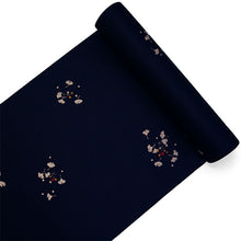 画像をギャラリービューアに読み込む, 洗える着物 小紋 反物 東レシルック フルオーダー仕立て付 ネイビー 銀杏 美しいキモノ掲載 ぴったり自分サイズにお仕立てで着姿きれい 袷も単衣もオールシーズン対応