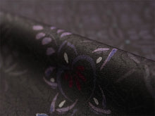 画像をギャラリービューアに読み込む, 洗える着物 小紋 反物 東レシルック フルオーダー仕立て付 ブラック 七宝 橘 美しいキモノ掲載 ぴったり自分サイズにお仕立てで着姿きれい 袷も単衣もオールシーズン対応