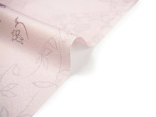 画像をギャラリービューアに読み込む, 洗える着物 小紋 反物 東レシルック フルオーダー仕立て付 ピンク 裂取り 花 美しいキモノ掲載 ぴったり自分サイズにお仕立てで着姿きれい 袷も単衣もオールシーズン対応