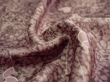 画像をギャラリービューアに読み込む, 洗える着物 小紋 反物 東レシルック フルオーダー仕立て付 ブラウン リーフ 美しいキモノ掲載 ぴったり自分サイズにお仕立てで着姿きれい 袷も単衣もオールシーズン対応