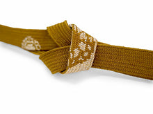 画像をギャラリービューアに読み込む, 絹 帯揚げ帯締めセット フォーマル向き 帯あげ(ベージュ×パープル ぼかし若松柄) 丹後ちりめん 平組 帯〆 (カーキイエロー) 和装小物 レディース