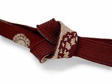 画像をギャラリービューアに読み込む, 絹 帯揚げ帯締めセット フォーマル向き 帯あげ(ワインレッド×焦茶 七宝唐花柄) 丹後ちりめん 平組 帯〆 (臙脂) 和装小物 レディース