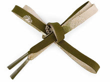 画像をギャラリービューアに読み込む, 正絹 帯揚げ帯締めセット フォーマル向き 帯あげ(モスグリーン× 七宝柄) 丹後ちりめん 平組 帯〆 (カーキ) 和装小物 レディース