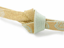 画像をギャラリービューアに読み込む, 正絹 帯揚げ帯締めセット フォーマル向き 帯あげ(ブルー×緑 チェック柄) 丹後ちりめん 平組 帯〆 (アイスグリーン) 和装小物 レディース