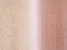 画像をギャラリービューアに読み込む, 正絹 帯揚げ帯締めセット フォーマル向き 帯あげ(ローズ×ブラウン 有職唐草柄) 丹後ちりめん 平組 帯〆 (サーモンピンク) 和装小物 レディース