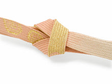 画像をギャラリービューアに読み込む, 正絹 帯揚げ帯締めセット フォーマル向き 帯あげ(ローズ×ブラウン 有職唐草柄) 丹後ちりめん 平組 帯〆 (サーモンピンク) 和装小物 レディース