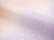 画像をギャラリービューアに読み込む, 正絹 帯揚げ帯締めセット フォーマル向き 帯あげ(薄ピンク×薄紫 ぼかし格子柄) 平組 帯〆 (ピンク) 和装小物 レディース