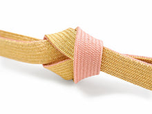 画像をギャラリービューアに読み込む, 正絹 帯揚げ帯締めセット フォーマル向き 帯あげ(薄ピンク×薄紫 ぼかし格子柄) 平組 帯〆 (ピンク) 和装小物 レディース