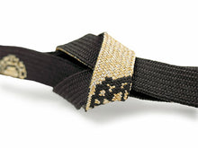 画像をギャラリービューアに読み込む, 正絹 帯揚げ帯締めセット フォーマル向き 帯あげ(ブルー×ホワイト ぼかし格子柄) 平組 帯〆 (墨黒) 和装小物 レディース