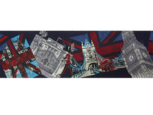 画像をギャラリービューアに読み込む, 半幅帯 リバーシブル nico 紺地 ロンドン LONDON 長尺 半巾帯 wakka 小袋 おしゃれ 日本製 帯 着物 カジュアル 普段着 モダン