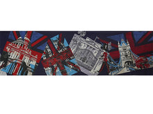 画像をギャラリービューアに読み込む, 半幅帯 リバーシブル nico 紺地 ロンドン LONDON 長尺 半巾帯 wakka 小袋 おしゃれ 日本製 帯 着物 カジュアル 普段着 モダン