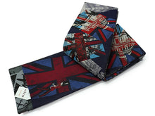 画像をギャラリービューアに読み込む, 半幅帯 リバーシブル nico 紺地 ロンドン LONDON 長尺 半巾帯 wakka 小袋 おしゃれ 日本製 帯 着物 カジュアル 普段着 モダン