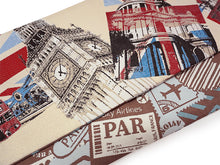 画像をギャラリービューアに読み込む, 半幅帯 リバーシブル nico ベージュ地 ロンドン LONDON 長尺 半巾帯 wakka 小袋 おしゃれ 日本製 帯 着物 カジュアル 普段着 モダン