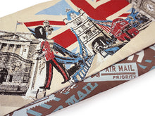 画像をギャラリービューアに読み込む, 半幅帯 リバーシブル nico ベージュ地 ロンドン LONDON 長尺 半巾帯 wakka 小袋 おしゃれ 日本製 帯 着物 カジュアル 普段着 モダン