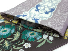 画像をギャラリービューアに読み込む, 半幅帯 リバーシブル nico 黒地 Cats away 長尺 半巾帯 wakka 小袋 おしゃれ 日本製 帯 着物 カジュアル 普段着 猫 花 ネコ モダン