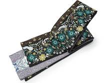 画像をギャラリービューアに読み込む, 半幅帯 リバーシブル nico 黒地 Cats away 長尺 半巾帯 wakka 小袋 おしゃれ 日本製 帯 着物 カジュアル 普段着 猫 花 ネコ モダン