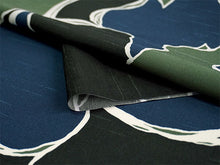 画像をギャラリービューアに読み込む, 洗える 着物 反物 紬風 レディース セミオーダー 仕立て付 緑 ブラック 猫 迷彩 XS S M L XL 袷 単衣 テイジン素材 NKF エヌケーエフ 和装 和服 女性 小紋 きもの 羽織 コート ポリエステル