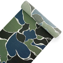 画像をギャラリービューアに読み込む, 洗える 着物 反物 紬風 レディース セミオーダー 仕立て付 緑 ブラック 猫 迷彩 XS S M L XL 袷 単衣 テイジン素材 NKF エヌケーエフ 和装 和服 女性 小紋 きもの 羽織 コート ポリエステル