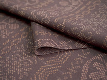 画像をギャラリービューアに読み込む, 洗える 着物 反物 紬風 レディース セミオーダー 仕立て付 ブラウン 更紗 縞 XS S M L XL 袷 単衣 テイジン素材 NKF エヌケーエフ 和装 和服 女性 小紋 きもの 羽織 コート ポリエステル