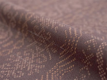 画像をギャラリービューアに読み込む, 洗える 着物 反物 紬風 レディース セミオーダー 仕立て付 ブラウン 更紗 縞 XS S M L XL 袷 単衣 テイジン素材 NKF エヌケーエフ 和装 和服 女性 小紋 きもの 羽織 コート ポリエステル