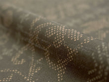 画像をギャラリービューアに読み込む, 洗える 着物 反物 紬風 レディース セミオーダー 仕立て付 モスグレー 更紗 縞 XS S M L XL 袷 単衣 テイジン素材 NKF エヌケーエフ 和装 和服 女性 小紋 きもの 羽織 コート ポリエステル