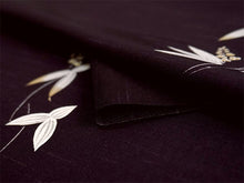 画像をギャラリービューアに読み込む, 洗える 着物 反物 紬風 レディース セミオーダー 仕立て付 深紫 オモダカ XS S M L XL 袷 単衣 テイジン素材 NKF エヌケーエフ 和装 和服 女性 小紋 きもの 羽織 コート ポリエステル