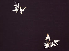 画像をギャラリービューアに読み込む, 洗える 着物 反物 紬風 レディース セミオーダー 仕立て付 深紫 オモダカ XS S M L XL 袷 単衣 テイジン素材 NKF エヌケーエフ 和装 和服 女性 小紋 きもの 羽織 コート ポリエステル