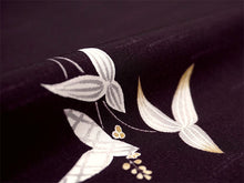 画像をギャラリービューアに読み込む, 洗える 着物 反物 紬風 レディース セミオーダー 仕立て付 深紫 オモダカ XS S M L XL 袷 単衣 テイジン素材 NKF エヌケーエフ 和装 和服 女性 小紋 きもの 羽織 コート ポリエステル