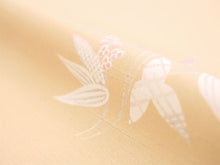 画像をギャラリービューアに読み込む, 洗える 着物 反物 紬風 レディース セミオーダー 仕立て付 ベージュ オモダカ XS S M L XL 袷 単衣 テイジン素材 NKF エヌケーエフ 和装 和服 女性 小紋 きもの 羽織 コート ポリエステル