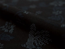 画像をギャラリービューアに読み込む, 洗える 着物 反物 紬風 レディース セミオーダー 仕立て付 ブラック 花 鳥 立涌 XS S M L XL 袷 単衣 テイジン素材 NKF エヌケーエフ 和装 和服 女性 小紋 きもの 羽織 コート ポリエステル