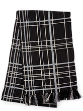 画像をギャラリービューアに読み込む, 兵児帯 絹 米沢織 ブラック グレー 銀 チェック お仕立て上がり チャイチャイ帯 大人の女性の贅沢な絹のへこ帯 カジュアルな装いをもっとお洒落に