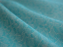 画像をギャラリービューアに読み込む, 綿きもの 小紋反物 フルオーダー仕立て付き ピーコック ブルー 幾何学 キューブ KIPPE めんこっとん 質の良い米沢織の木綿着物 柔らかなガーゼ風の手触り オールシーズンの普段着に 日本製