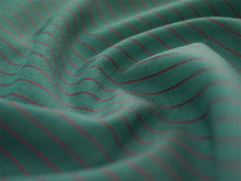 画像をギャラリービューアに読み込む, 綿きもの 小紋反物 フルオーダー仕立て付き グリーン 縞 KIPPE 質の良い米沢織の木綿着物 柔らかなガーゼ風の手触り オールシーズンの普段着に 日本製