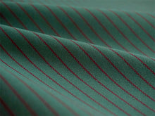 画像をギャラリービューアに読み込む, 綿きもの 小紋反物 フルオーダー仕立て付き グリーン 縞 KIPPE 質の良い米沢織の木綿着物 柔らかなガーゼ風の手触り オールシーズンの普段着に 日本製