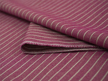画像をギャラリービューアに読み込む, 綿きもの 小紋反物 フルオーダー仕立て付き 赤紫 縞 KIPPE 質の良い米沢織の木綿着物 柔らかなガーゼ風の手触り オールシーズンの普段着に 日本製